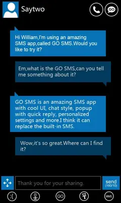 GO SMS Pro WP7 ThemeEX android App screenshot 4